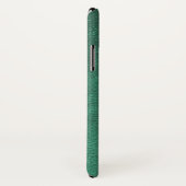 Coques Case-Mate iPhone Monogramme en bronze en cuir vert de noeud de (Dos/Droite)