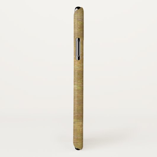 Coques Case-Mate iPhone Monogramme en Carré Faux Métal Brass Simple (Dos/Droite)