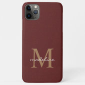 Coques Case-Mate iPhone Monogramme en coton rouge à ruban (Dos)