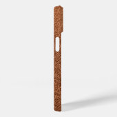 Coques Case-Mate iPhone Monogramme en cuir Brown Faux (Verso / Droite)