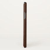 Coques Case-Mate iPhone Monogramme en cuir Brown Faux (Dos/Droite)