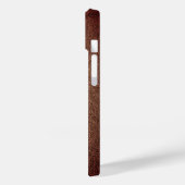 Coques Case-Mate iPhone Monogramme en cuir Brown rustique (Verso / Gauche)