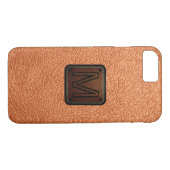 Coques Case-Mate iPhone Monogramme en cuir de tangerique atomique (Dos (Horizontal))