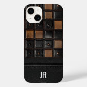Coques Case-Mate iPhone Monogramme en cuir gravé (Verso)