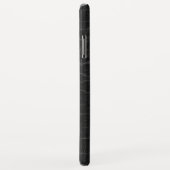 Coques Case-Mate iPhone Monogramme en cuir noir Faux (Dos/Droite)