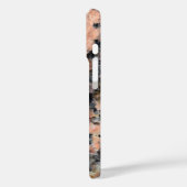 Coques Case-Mate iPhone Monogramme en granit rose - Texture rocheuse (Verso / Gauche)
