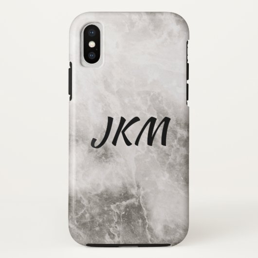 Coques Case-Mate iPhone monogramme en marbre (Dos)