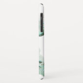 Coques Case-Mate iPhone Monogramme en marbre vert (Dos/Gauche)