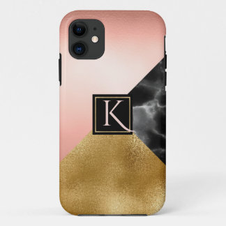 Case-Mate iPhone Case Monogramme en or marbré