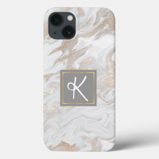 Case-Mate iPhone Case Monogramme en or marbré