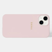 Coques Case-Mate iPhone Monogramme en or rose simple et chic (Verso (horizontal))