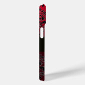 COQUES Case-Mate iPhone MONOGRAMME EN PIERRE DE GEM BLACK BURGUNDY ROUGE (Verso / Droite)