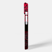 COQUES Case-Mate iPhone MONOGRAMME EN PIERRE DE GEM BLACK BURGUNDY ROUGE (Verso / Gauche)