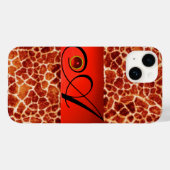 COQUES Case-Mate iPhone MONOGRAMME EN PIERRE DE GIRAFFE, (Verso (horizontal))