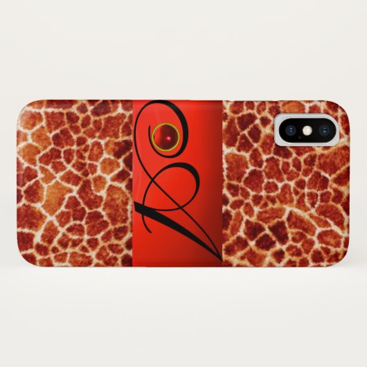 COQUES Case-Mate iPhone MONOGRAMME EN PIERRE DE GIRAFFE, (Dos (Horizontal))