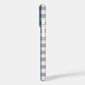 Coques Case-Mate iPhone Monogramme en plaid rouge, blanc et bleu (Verso / Gauche)