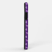 Coques Case-Mate iPhone Monogramme en silhouette violette de chien mou Sam (Dos/Droite)