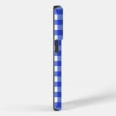 Coques Case-Mate iPhone Monogramme En vichy bleu (Verso / Droite)