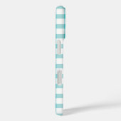 Coques Case-Mate iPhone Monogramme | En vichy vert simple (Verso / Droite)