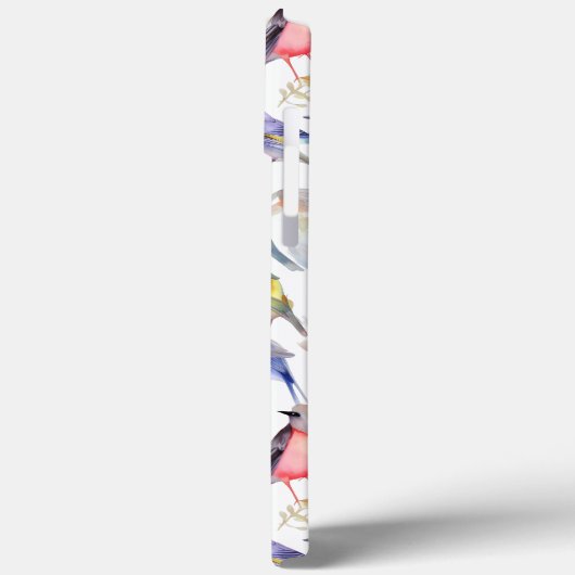 Coques Case-Mate iPhone Monogramme Enchantant Aquarelle Oiseaux Motif (Verso / Gauche)