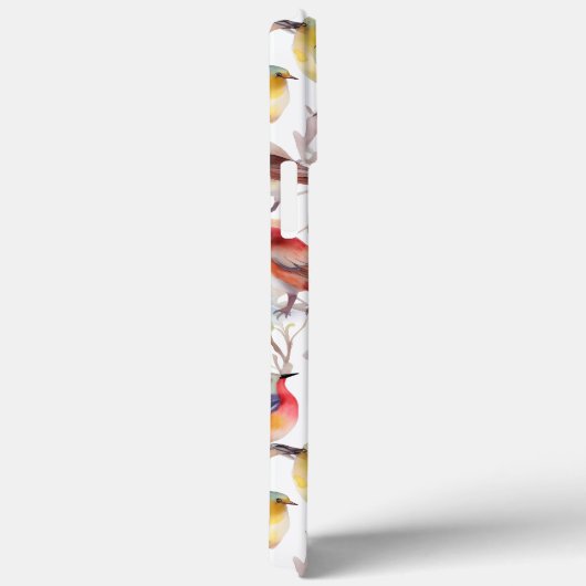 Coques Case-Mate iPhone Monogramme Enchantant Aquarelle Oiseaux Motif (Verso / Droite)