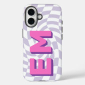 Coques Case-Mate iPhone Monogramme esthétique du tableau de contrôle rétro (Verso)