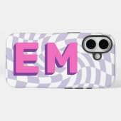 Coques Case-Mate iPhone Monogramme esthétique du tableau de contrôle rétro (Verso (horizontal))