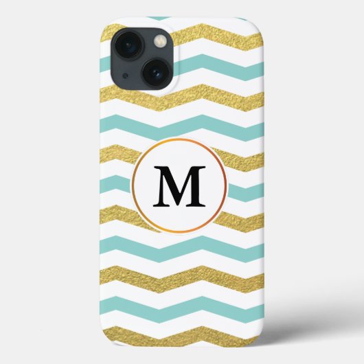 Coques Case-Mate iPhone monogramme et chevron (Verso)