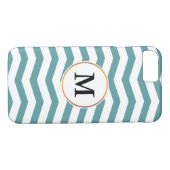 Coques Case-Mate iPhone monogramme et chevron (Dos (Horizontal))