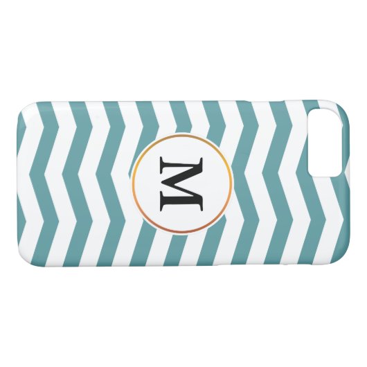 Coques Case-Mate iPhone monogramme et chevron (Dos (Horizontal))