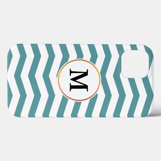 Coques Case-Mate iPhone monogramme et chevron (Verso (horizontal))