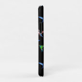 Coques Case-Mate iPhone Monogramme et colibris sur fond noir (Dos/Droite)