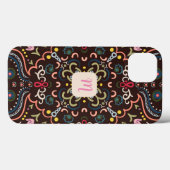 Coques Case-Mate iPhone Monogramme et coloré (Verso (horizontal))