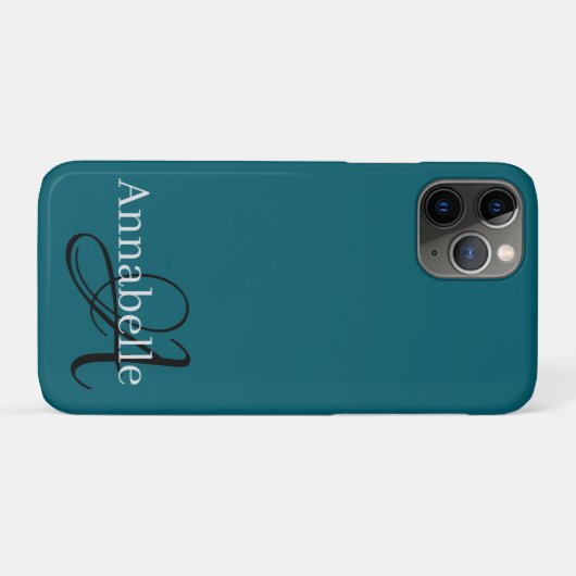Coques Case-Mate iPhone Monogramme et nom (Dos (Horizontal))