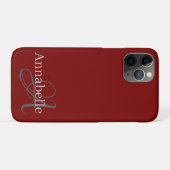 Coques Case-Mate iPhone Monogramme et nom (Dos (Horizontal))