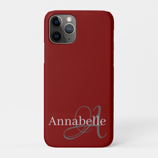 Coques Case-Mate iPhone Monogramme et nom (Dos)