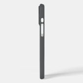 Coques Case-Mate iPhone Monogramme et nom gris foncé moderne (Verso / Gauche)