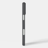 Coques Case-Mate iPhone Monogramme et nom gris foncé moderne (Verso / Droite)