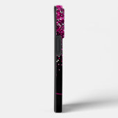 Coques Case-Mate iPhone Monogramme et nom Paillettes roses (Verso / Droite)