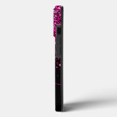 Coques Case-Mate iPhone Monogramme et nom Paillettes roses (Verso / Gauche)