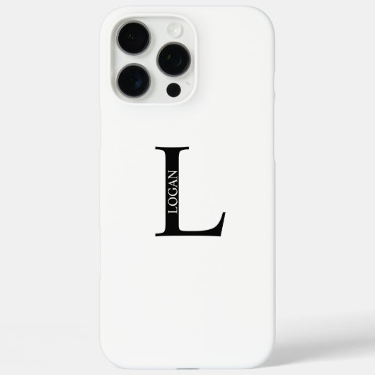 Coques Case-Mate iPhone Monogramme et nom personnalisés (Verso)