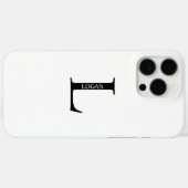 Coques Case-Mate iPhone Monogramme et nom personnalisés (Verso (horizontal))