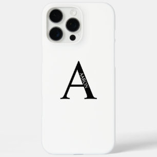 Coques iPhone 16 Pro Max Monogramme et nom personnalisés