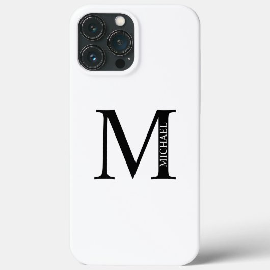 Coques Case-Mate iPhone Monogramme et nom personnalisés (Verso)