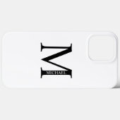 Coques Case-Mate iPhone Monogramme et nom personnalisés (Verso (horizontal))