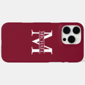 Coques Case-Mate iPhone Monogramme et nom personnalisés (Verso (horizontal))
