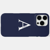 Coques Case-Mate iPhone Monogramme et nom personnalisés (Verso (horizontal))