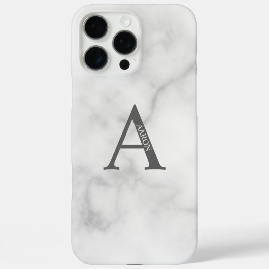 Coques Case-Mate iPhone Monogramme et nom personnalisés (Verso)