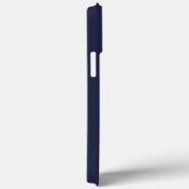 Coques Case-Mate iPhone Monogramme et nom personnalisés bleu marine (Verso / Droite)