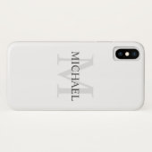 Coques Case-Mate iPhone Monogramme et nom personnalisés classiques (Dos (Horizontal))